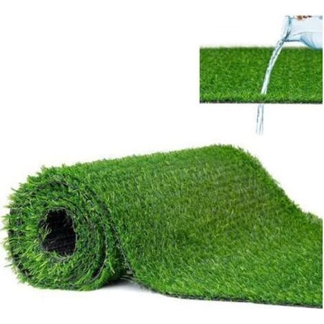 Gazon Synthétique Exterieur 20mm - Faux Gazon pour Balcon, Terasse et Jardin - Premium Tapis Gazon - Fausse Herbe Balcon - Tapis Herbe Artificielle - 50x100 cm - Vert (1/4)