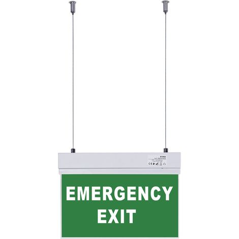 Luz De Emergencia Permanente Con Cartel "Emergency Exit" -