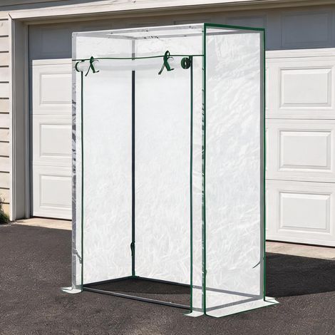 Serre de jardin transparent en acier plastique 100 x 50 x 150 cm (1/5)