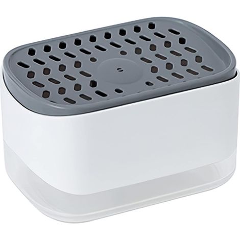 Distributeur de savon de vaisselle avec support éponge 2 en 1, distributeur de liquide à récurer, distributeur de savon liquide, distributeur automatique de savon pour la cuisine-Fei Yu (1/5)