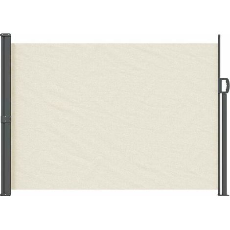 Auvent latéral rétractable, 100 % polyester, fer et acier (1/5)