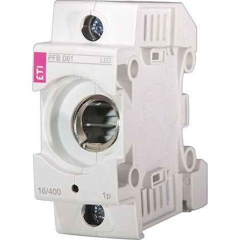 ETI Neozed D01 Sicherungssockel 1-polig mit LED, PFB D01 1p LED, REG