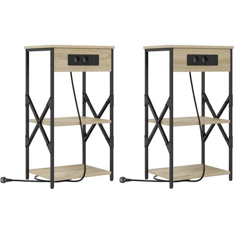 Maison Exclusive - Armadio da Notte 2 pcs Rovere Sonoma 41 x 31 x 76 cm (1/5)