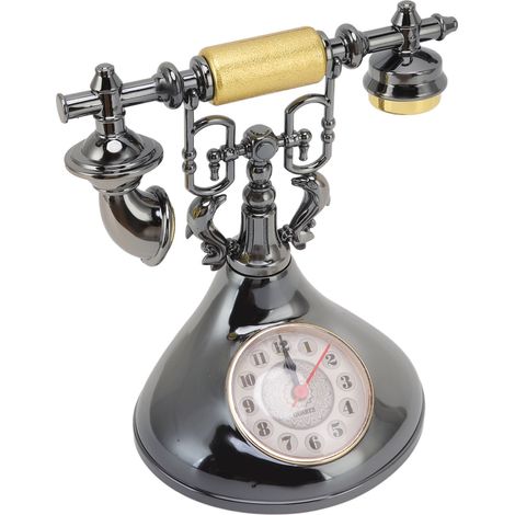 Réveil téléphonique vintage, unique, élégant et précis, idéal comme horloge de chevet pour la maison, un café ou un bureau (YF020 1).