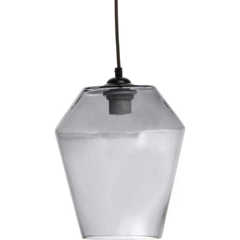 Lampada a sospensione Planta in vetro grigio fumé (1/4)