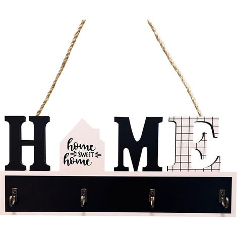 clés mural support en bois et tissu porte sac décoratif pour