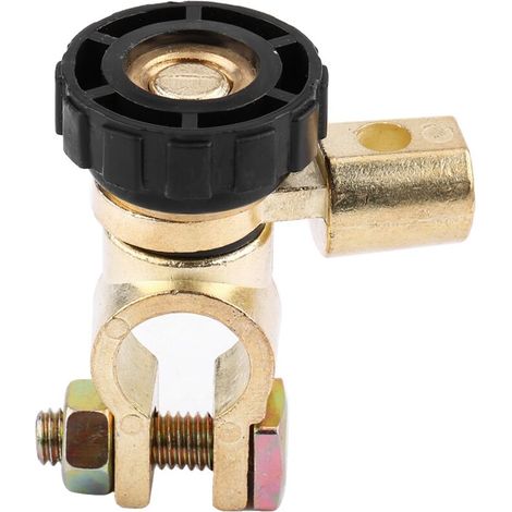Interrupteur de Déconnexion de Coupure de Terminal de Liaison de Batterie Antivol de Voiture Automatique Universelle, Isolation de Puissance Principale, Rouge Robuste (BLACK). (1/5)