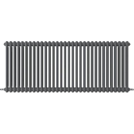 Acezanble Horizontal Traditional Cast Iron Style Radiator 600x1460mm 2 Column Anthracite
