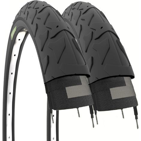 2 COPERTONI 16X1.95 (50-305) PNEUMATICI TASSELLATI NERI MTB 16 BMX BIMBA CITY (1/2)