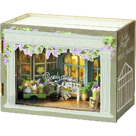 Kit DIY Niche De Livre - Maquette En Bois 3D À Monter Soi-Même - Support De Livres Décoratif - MINI-112 - 1 Pièce (1/5)