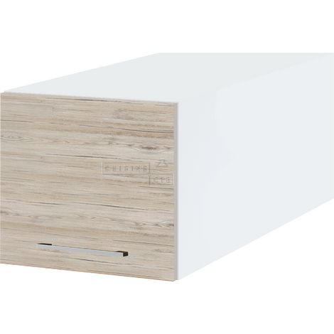 Meuble haut grande profondeur de cuisine Bellissi Noyer blanchi 1 porte relevable L 40 cm