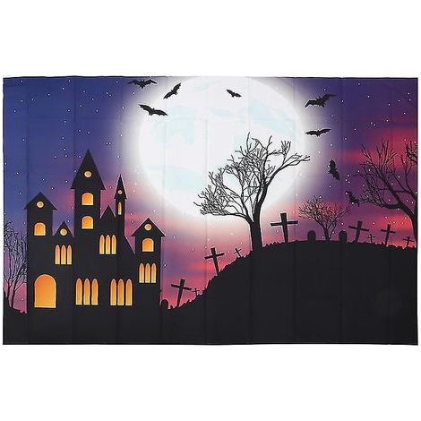 1 toile de fond d'Halloween pour décorations de fête d'Halloween (1/3)