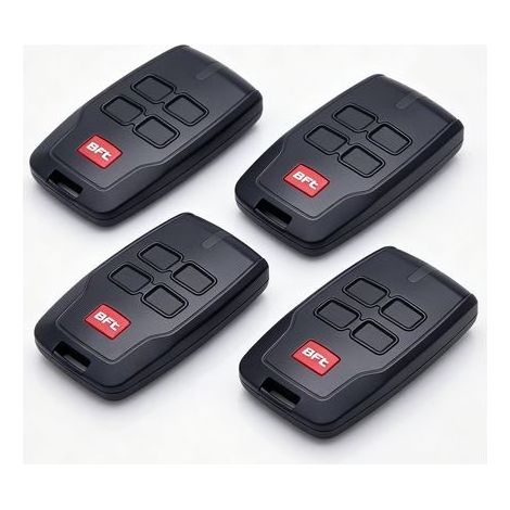 Télécommande 4 boutons BFT MITTO B RCB0 Pack de 4 unités fréquence 433.92 MHz pile LR23 12V incluse notice téléchargement
