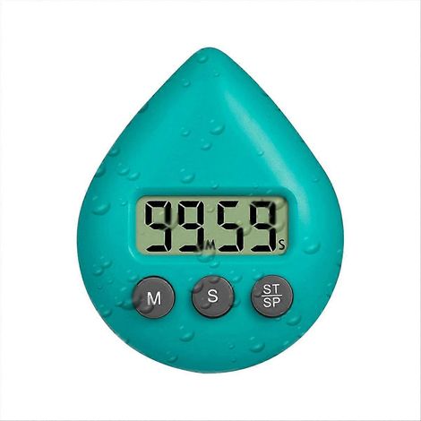 Minuteur de douche numérique vert, sans tic-tac, silencieux, fonctionnant sur pile, avec affichage digital, pour salle de bain, chronomètre étanche, pratique et précis. (1/5)