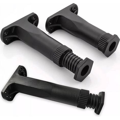 Lot de 4 pieds de support réglables en plastique pour cadres de lit, canapé, meubles et tables (130 mm-220 mm)
