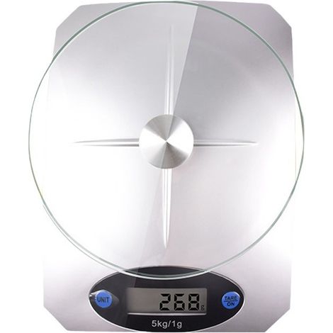 Balance de cuisine numérique, jusqu'à 5 kg, avec écran LCD. Balance électronique. Balance de précision. Balance alphabétique de précision.-AquaForge