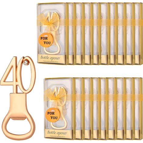 Ouvre-bouteille Alliage Lot de 20 Décoration Anniversaire 40 Ans Cadeau Invités Souvenir Élégant Fête Mariage Pratique (1/5)