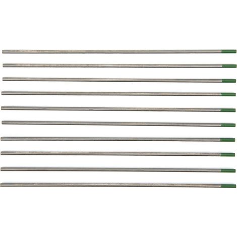 10 pièces électrode de tungstène TIG WP aiguilles à pointe verte accessoires de soudage 2.4x150mm (1/5)
