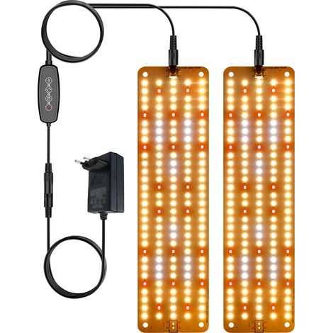 Panel LED para plantas - Espectro completo - Ciclo inteligente de 24 horas - 6 niveles de intensidad - Para plántulas, hortalizas y plantas en floración (1/5)