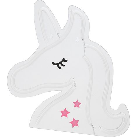 Lampe néon LED alimentée par USB, décoration murale innovante, enseigne lumineuse pour chambre, rose et blanche (1/5)