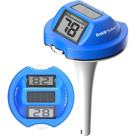 Digitales, schwimmendes Solar-Poolthermometer mit großem, hochpräzisem, beschlagfreiem Display und doppelseitigem Bildschirm für Schwimmbäder, Aquarien, Spas, heiße Quellen und Teiche. (1/5)
