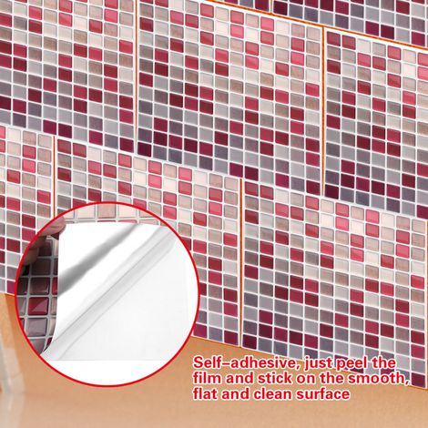 Beyamis Sticker mural autocollant pour carrelage, décoration à faire soi-même pour la maison, la chambre, le salon et la salle de bain (YJC0019) (1/5)
