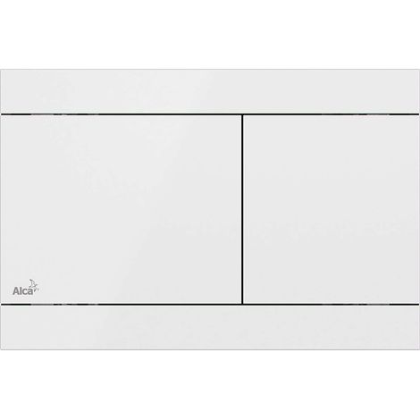 Alca Flat - Placca di comando, acciaio inox/bianco lucido FUN-WHITE (1/2)