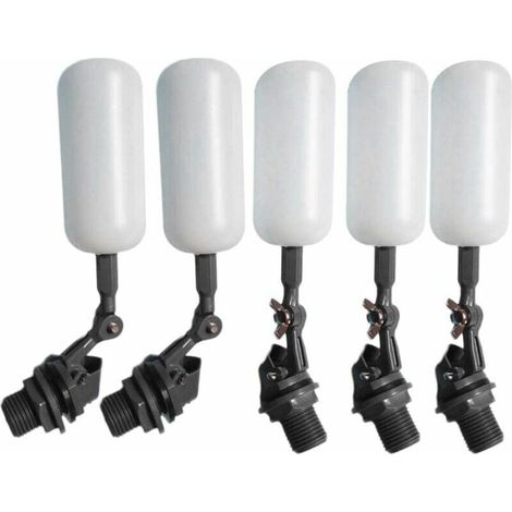 TONCHEAN Autres accessoires de robinetterie,5 Pcs Eau Flotteur Valve Automatique Abreuvoir Bol Remplir Réservoir d'alimentation Eau pour Abreuvoir Aquariums Aquaculture Blanc (1/5)