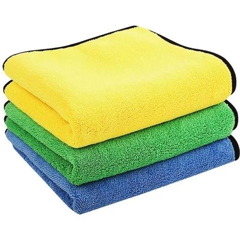 Chiffons en Microfibre Voiture,60 x 30 cm Ultra Absorbants Serviettes en Microfibre,pour Nettoyage,Polissage de Voiture,3pcs (1/4)