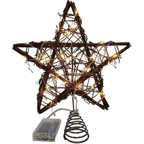 Décorations de sapin de Noël en forme d'étoile, ornées de lumières LED. (1/4)