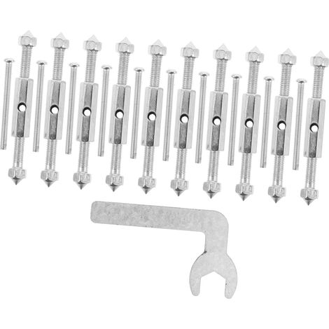 Tiges de Support pour Boîtes Électriques Type 86 en Métal 304 Inoxydable, Kit de Réparation avec Vis, Adapté aux Boîtiers D’interrupteurs et Prises Encastrées, Lot de 10 Pièces, (1/5)