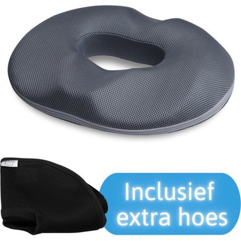 Coussin annulaire en bambou ® - Coussin pour hémorroïdes - Coussin en forme de beignet - Coussin pour coccyx - Coussin de siège orthopédique en mousse à mémoire de forme (1/5)