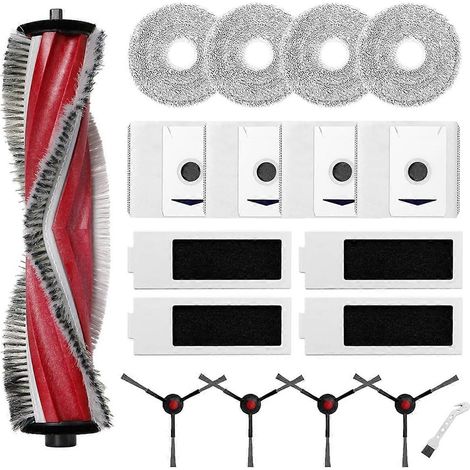 Pour aspirateur robot T30 Omni / T30 Pro Omni : brosse latérale principale, filtre HEPA, lingette de nettoyage et sacs à poussière (1/5)