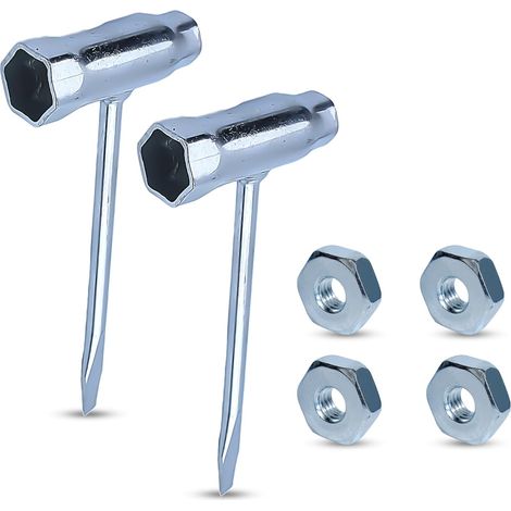 Clé pour tronçonneuse, outil de tronçonneuse avec écrous de guide-chaîne pour tronçonneuse STIHL, cache-pignon compatible MS170, clé T 13 par 19 mm avec écrou de guide d'échange, numéro de pièce 0000 (1/5)