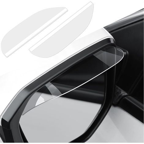 Rétroviseur latéral anti-pluie pour voiture, miroir de pare-brise décoratif, accessoire auto universel pour SUV, berline et camion, teinte transparente (1/5)