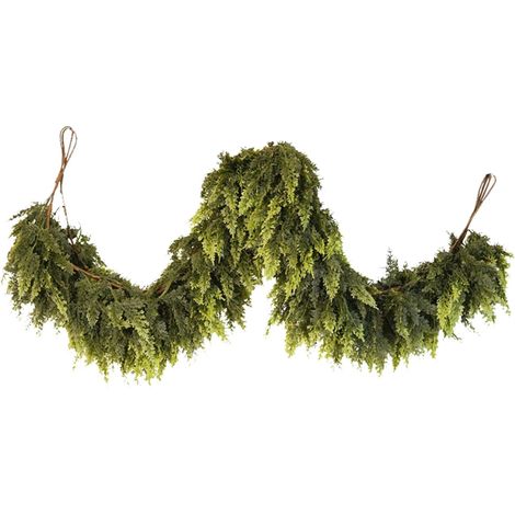 Guirlande De Noël En Cèdre Artificiel - 150 Cm - Texture Réaliste - Tige Flexible - Pour Cheminée Intérieur Extérieur - 1 Pièce (1/5)