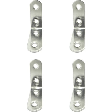Ángulos de refuerzo "AN24" 40x40x16mm fabricado en acero inoxidable (4 unidades) (1/5)