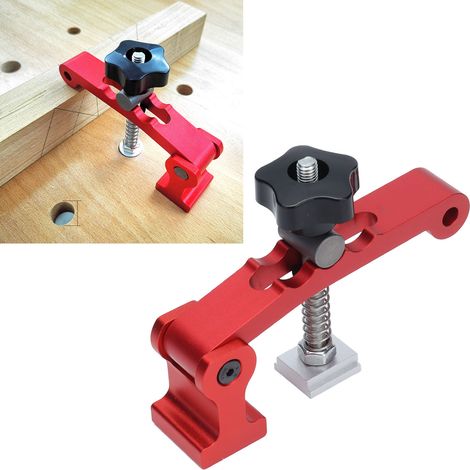 Schnellpositionierbarer Schraubstock für die Holzbearbeitung, T-Schiene, verstellbare Druckplatte, Holzbrettklemme, fester Spannblock für Werkbank (1/5)