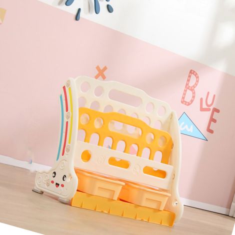 Kinderbücherregal, Kindergarten-Bilderbücher-Aufbewahrungsregal, einfaches, freistehendes Bücherregal für Zuhause, 3 Ebenen, 54 x 49,5 x 26,5 cm / 21,3 x 19,5 x 10,4 Zoll (1/4)
