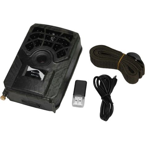 Caméra de chasse PR300C 12 MP, capteur grand angle 120°, vision nocturne infrarouge, vision nocturne, pour la faune sauvage et les sentiers (Therma) (1/4)