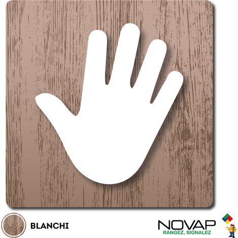 Plaque Privé - Wood Chêne blanchi 90x90mm - 4360041 (1/2)