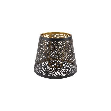 Abat-jour en m��tal - E14 E27 - Avec ombre d'arbre - Pour lampe de table et 13 x 19 x 15 cm - Design creux - Pour d��coration de chambre �� coucher - Noir