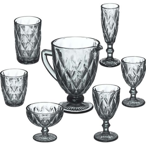 Juego de 7 vasos grises (1/5)