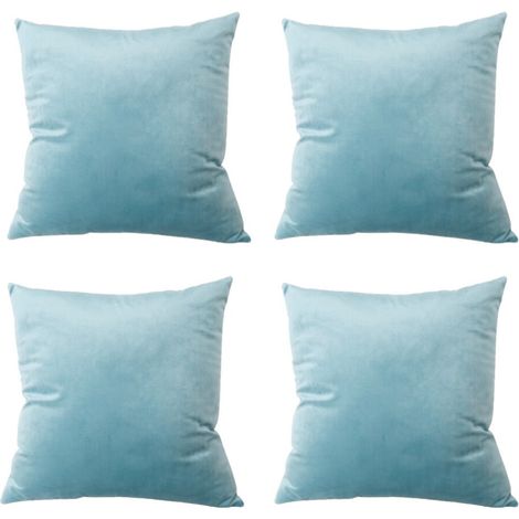 Juego de 4 fundas de almohada Cterwk, fundas de cojín decorativas cuadradas de color liso, gruesas y extra suaves de terciopelo, adecuadas para sofás, salas de estar y oficinas, 45 x 45 cm (18 x 18 pu