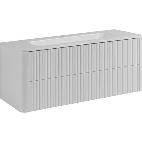 Mobile bagno Linea 120 cm, bianco, con lavabo (1/5)
