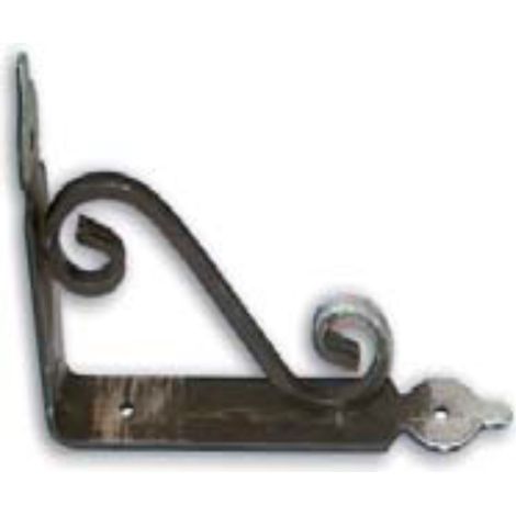 MOBILA - REGGIMENOLA IN FERRO BATTUTO 200X150MM  NERO ANTICATO