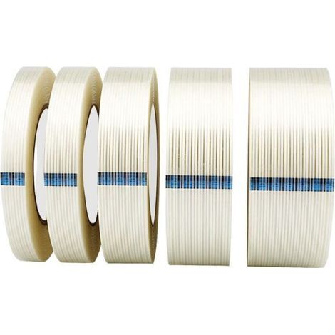 Ruban adhésif renforcé fibre de verre – 20 mm × 50 m – étanche, haute résistance, idéal pour réparation et cerclage (1/4)
