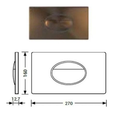 Placca Todini Ellipse 20.15E/BR Bronzo Bronzo