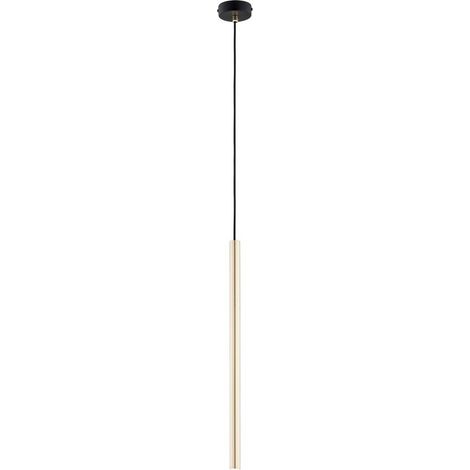Lampada a Sospensione Selter, Acciaio verniciato a polvere, Nero, Oro, 8x130x8 cm (1/5)