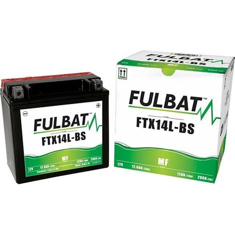 Fulbat – Batterie moto 12V 12Ah – Technologie plomb AGM – Dimensions 150x87x145mm – Compatible avec YTX14L-BS et YTX16L-BS - FTX14L-BS (1/4)